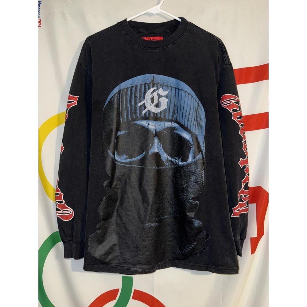 Godspeed Graphic Print T Shirt Large Skull Mainline Collection Long Sleeve